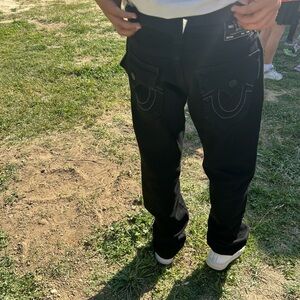 True Religion Black Relaxed Jeans Classic Style